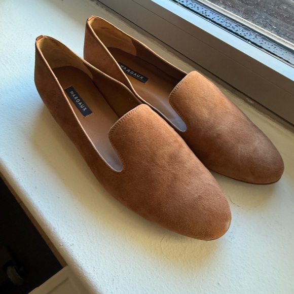 Margaux Womens Tan Camel Suede Slip-Ons Loafers 41.5 - Picture 4 of 16
